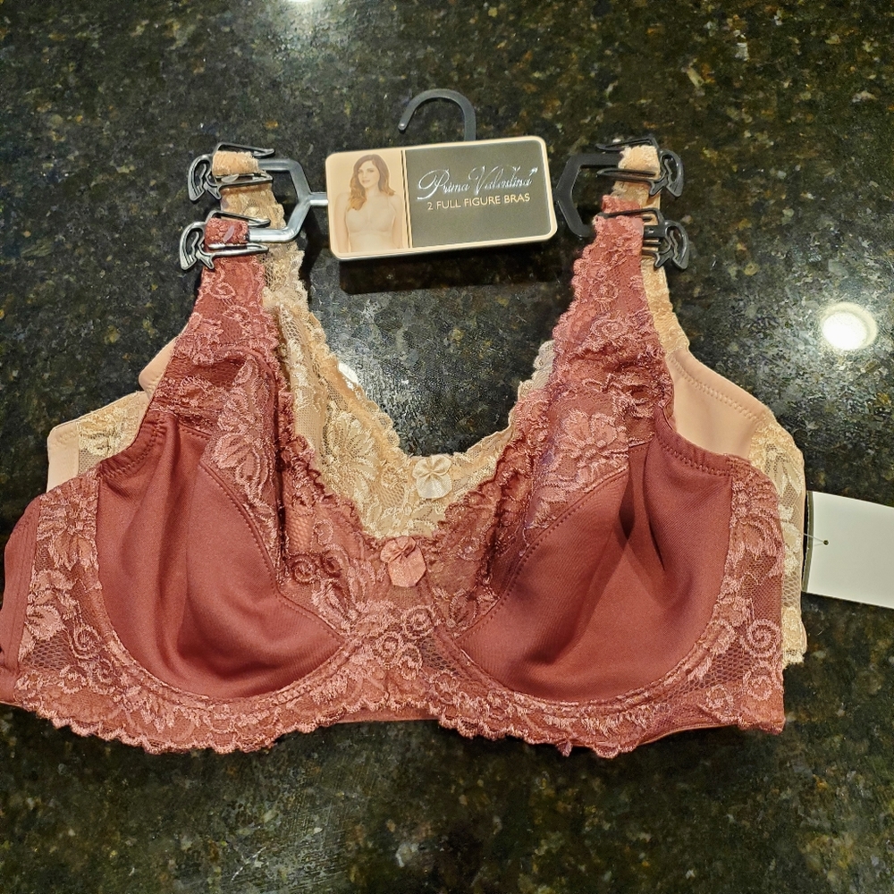 2-pack Prima Valentina Full Figure Bras 38DD 38E
